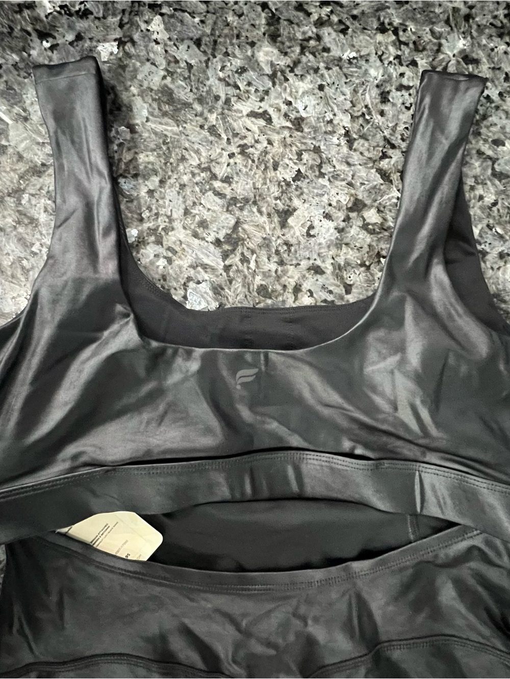Fabletics large Motion365+ Shine Jumpsuit Black One Piece Unitard NWT - Picture 8 of 11